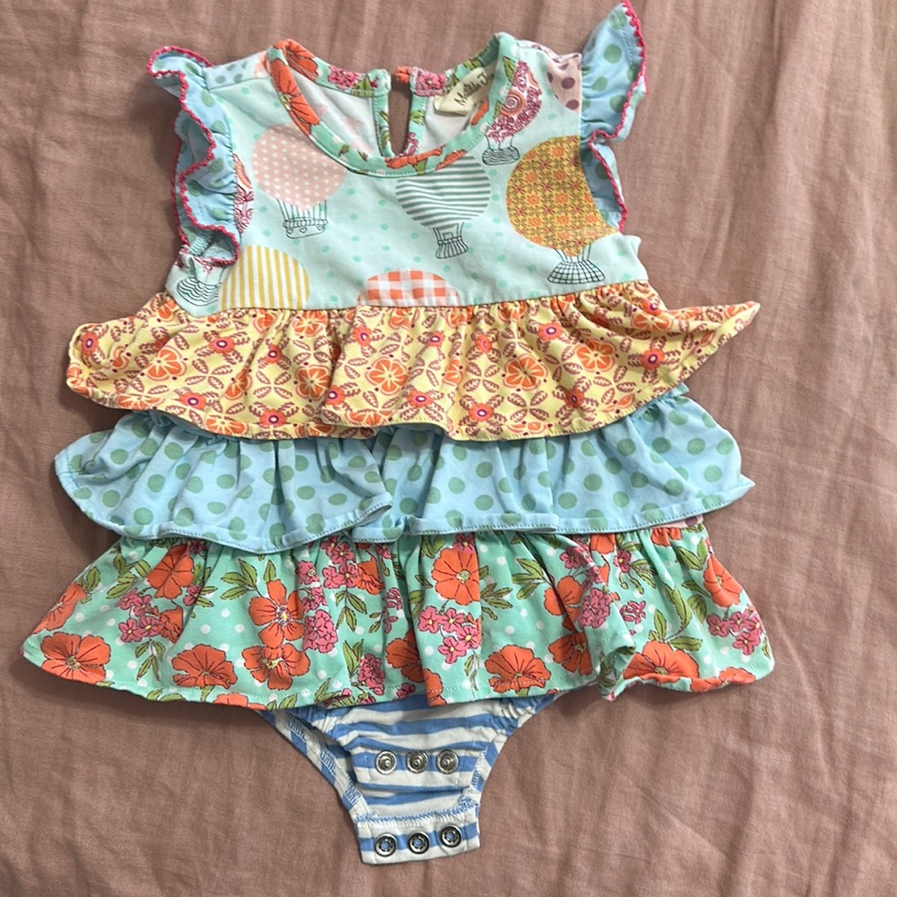 Matilda Jane romper with matching hat